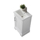 Vanity Art VA5020-W 20 Inch Single Sink Bathroom Vanity in White with Ceramic Sink and Countertop - Vanity Art VA5020-W