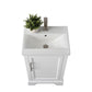 Vanity Art VA5020-W 20 Inch Single Sink Bathroom Vanity in White with Ceramic Sink and Countertop - Vanity Art VA5020-W