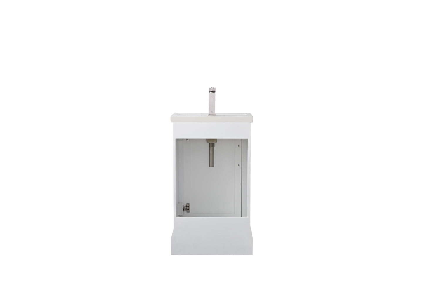 Vanity Art VA5020-W 20 Inch Single Sink Bathroom Vanity in White with Ceramic Sink and Countertop - Vanity Art VA5020-W