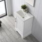 Vanity Art VA5020-W 20 Inch Single Sink Bathroom Vanity in White with Ceramic Sink and Countertop - Vanity Art VA5020-W