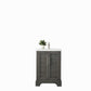 Vanity Art VA5024-SG 24 Inch Single Sink Bathroom Vanity in Gray with Ceramic Sink and Countertop - Vanity Art VA5024-SG