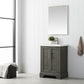 Vanity Art VA5024-SG 24 Inch Single Sink Bathroom Vanity in Gray with Ceramic Sink and Countertop - Vanity Art VA5024-SG