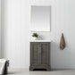 Vanity Art VA5024-SG 24 Inch Single Sink Bathroom Vanity in Gray with Ceramic Sink and Countertop - Vanity Art VA5024-SG