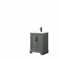 Vanity Art VA5024-VG 24 Inch Single Sink Bathroom Vanity in Vintage Green with Ceramic Sink and Countertop - Vanity Art VA5024-VG