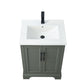 Vanity Art VA5024-VG 24 Inch Single Sink Bathroom Vanity in Vintage Green with Ceramic Sink and Countertop - Vanity Art VA5024-VG