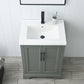 Vanity Art VA5024-VG 24 Inch Single Sink Bathroom Vanity in Vintage Green with Ceramic Sink and Countertop - Vanity Art VA5024-VG