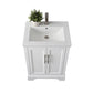 Vanity Art VA5024-W 24 Inch Single Sink Bathroom Vanity in White with Ceramic Sink and Countertop - Vanity Art VA5024-W