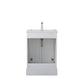 Vanity Art VA5024-W 24 Inch Single Sink Bathroom Vanity in White with Ceramic Sink and Countertop - Vanity Art VA5024-W