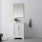 Vanity Art VA5024-W 24 Inch Single Sink Bathroom Vanity in White with Ceramic Sink and Countertop - Vanity Art VA5024-W