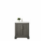 Vanity Art VA5030-SG 30 Inch Single Sink Bathroom Vanity in Gray with Ceramic Sink and Countertop - Vanity Art VA5030-SG