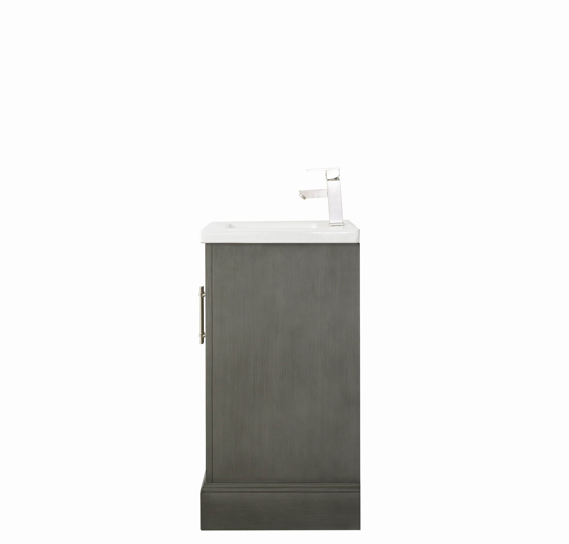 Vanity Art VA5030-SG 30 Inch Single Sink Bathroom Vanity in Gray with Ceramic Sink and Countertop - Vanity Art VA5030-SG