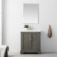 Vanity Art VA5030-SG 30 Inch Single Sink Bathroom Vanity in Gray with Ceramic Sink and Countertop - Vanity Art VA5030-SG