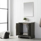 Vanity Art VA5030-SG 30 Inch Single Sink Bathroom Vanity in Gray with Ceramic Sink and Countertop - Vanity Art VA5030-SG