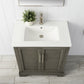 Vanity Art VA5030-SG 30 Inch Single Sink Bathroom Vanity in Gray with Ceramic Sink and Countertop - Vanity Art VA5030-SG