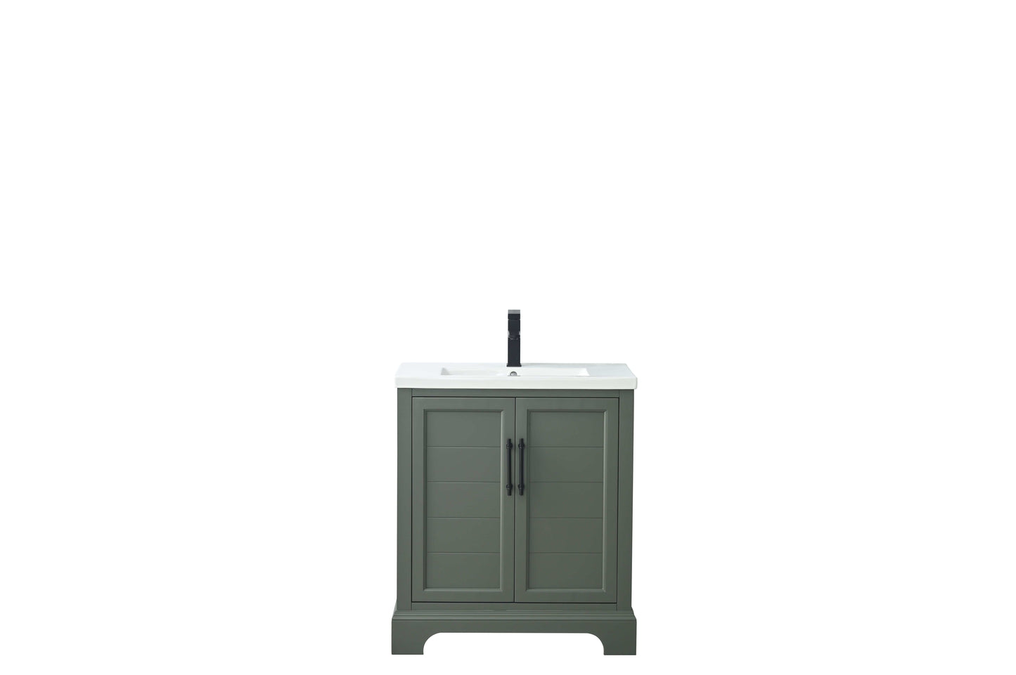 Vanity Art VA5030-VG 30 Inch Single Sink Bathroom Vanity in Vintage Green with Ceramic Sink and Countertop - Vanity Art VA5030-VG