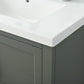 Vanity Art VA5030-VG 30 Inch Single Sink Bathroom Vanity in Vintage Green with Ceramic Sink and Countertop - Vanity Art VA5030-VG