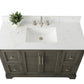 Vanity Art VA5048-SG 48 Inch Single Sink Bathroom Vanity in Gray with Marble Countertop & Backsplash - Vanity Art VA5048-SG