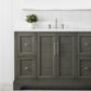 Vanity Art VA5048-SG 48 Inch Single Sink Bathroom Vanity in Gray with Marble Countertop & Backsplash - Vanity Art VA5048-SG