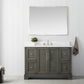 Vanity Art VA5048-SG 48 Inch Single Sink Bathroom Vanity in Gray with Marble Countertop & Backsplash - Vanity Art VA5048-SG