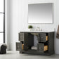 Vanity Art VA5048-SG 48 Inch Single Sink Bathroom Vanity in Gray with Marble Countertop & Backsplash - Vanity Art VA5048-SG