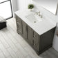 Vanity Art VA5048-SG 48 Inch Single Sink Bathroom Vanity in Gray with Marble Countertop & Backsplash - Vanity Art VA5048-SG