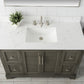 Vanity Art VA5048-SG 48 Inch Single Sink Bathroom Vanity in Gray with Marble Countertop & Backsplash - Vanity Art VA5048-SG