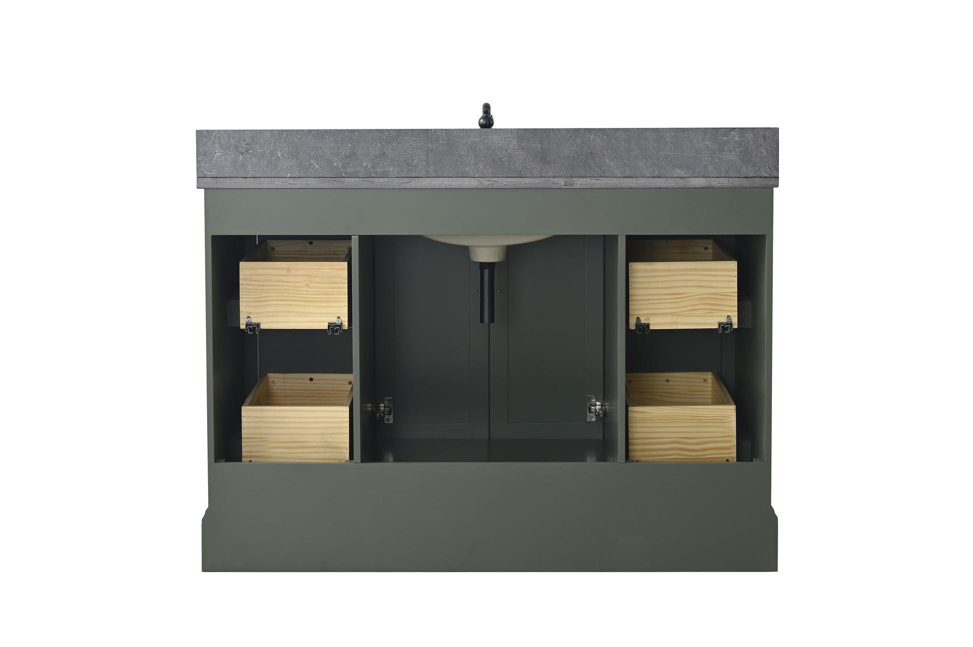 Vanity Art VA5048-VG 48 Inch Single Sink Bathroom Vanity in Vintage Green with Marble Countertop & Backsplash - Vanity Art VA5048-VG