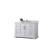 Vanity Art VA5048-W 48 Inch Single Sink Bathroom Vanity in White with Marble Countertop & Backsplash - Vanity Art VA5048-W