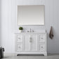 Vanity Art VA5048-W 48 Inch Single Sink Bathroom Vanity in White with Marble Countertop & Backsplash - Vanity Art VA5048-W