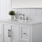 Vanity Art VA5048-W 48 Inch Single Sink Bathroom Vanity in White with Marble Countertop & Backsplash - Vanity Art VA5048-W