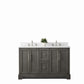 Vanity Art VA5054-SG 54 Inch Double Sink Bathroom Vanity in Gray with Marble Countertop & Backsplash - Vanity Art VA5054-SG