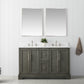 Vanity Art VA5054-SG 54 Inch Double Sink Bathroom Vanity in Gray with Marble Countertop & Backsplash - Vanity Art VA5054-SG