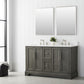 Vanity Art VA5054-SG 54 Inch Double Sink Bathroom Vanity in Gray with Marble Countertop & Backsplash - Vanity Art VA5054-SG