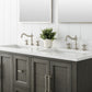 Vanity Art VA5054-SG 54 Inch Double Sink Bathroom Vanity in Gray with Marble Countertop & Backsplash - Vanity Art VA5054-SG