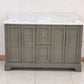 Vanity Art VA5054-SG 54 Inch Double Sink Bathroom Vanity in Gray with Marble Countertop & Backsplash - Vanity Art VA5054-SG