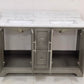 Vanity Art VA5054-SG 54 Inch Double Sink Bathroom Vanity in Gray with Marble Countertop & Backsplash - Vanity Art VA5054-SG