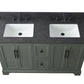 Vanity Art VA5054-VG 54 Inch Double Sink Bathroom Vanity in Vintage Green with Marble Countertop & Backsplash - Vanity Art VA5054-VG