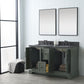 Vanity Art VA5054-VG 54 Inch Double Sink Bathroom Vanity in Vintage Green with Marble Countertop & Backsplash - Vanity Art VA5054-VG