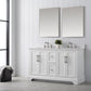 Vanity Art VA5054-W 54 Inch Double Sink Bathroom Vanity in White with Marble Countertop & Backsplash - Vanity Art VA5054-W