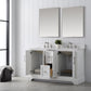 Vanity Art VA5054-W 54 Inch Double Sink Bathroom Vanity in White with Marble Countertop & Backsplash - Vanity Art VA5054-W