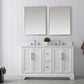 Vanity Art VA5054-W 54 Inch Double Sink Bathroom Vanity in White with Marble Countertop & Backsplash - Vanity Art VA5054-W