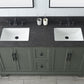 Vanity Art VA5060-DVG 60 Inch Double Sink Bathroom Vanity in Vintage Green with Marble Countertop & Backsplash - Vanity Art VA5060-DVG