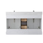 Vanity Art VA5060-DW 60 Inch Double Sink Bathroom Vanity in White with Marble Countertop & Backsplash - Vanity Art VA5060-DW