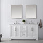 Vanity Art VA5060-DW 60 Inch Double Sink Bathroom Vanity in White with Marble Countertop & Backsplash - Vanity Art VA5060-DW