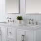 Vanity Art VA5060-DW 60 Inch Double Sink Bathroom Vanity in White with Marble Countertop & Backsplash - Vanity Art VA5060-DW