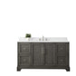 Vanity Art VA5060-SSG 60 Inch Single Sink Bathroom Vanity in Gray with Marble Countertop & Backsplash - Vanity Art VA5060-SSG