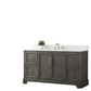 Vanity Art VA5060-SSG 60 Inch Single Sink Bathroom Vanity in Gray with Marble Countertop & Backsplash - Vanity Art VA5060-SSG