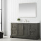 Vanity Art VA5060-SSG 60 Inch Single Sink Bathroom Vanity in Gray with Marble Countertop & Backsplash - Vanity Art VA5060-SSG