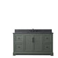 Vanity Art VA5060-SVG 60 Inch Single Sink Bathroom Vanity in Vintage Green with Marble Countertop & Backsplash - Vanity Art VA5060-SVG