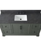 Vanity Art VA5060-SVG 60 Inch Single Sink Bathroom Vanity in Vintage Green with Marble Countertop & Backsplash - Vanity Art VA5060-SVG